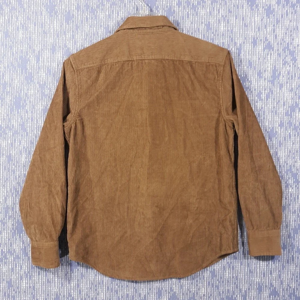 Banana Republic Corduroy Shirt Mens Small Brown Button Up Long Sleeve Pockets